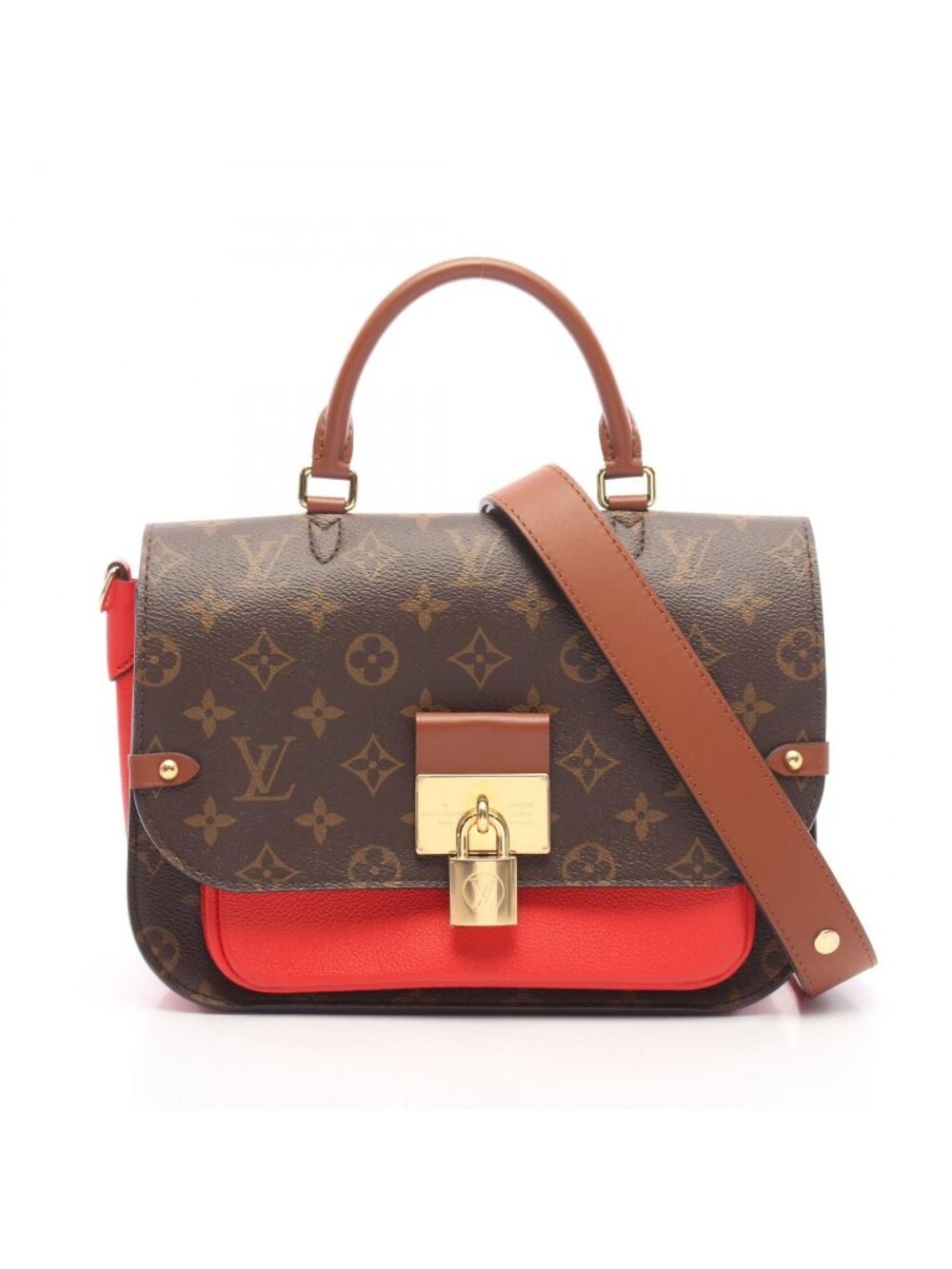 Louis Vuitton Handbag Vaugirard PM Monogram Coquelicot 2-Way Leather